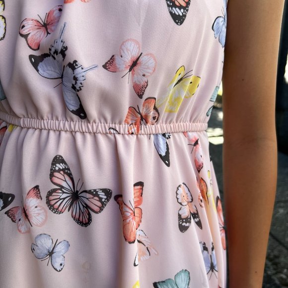 Butterfly Chiffon Dress | H&M | Girls Size 9/10 - Picture 9 of 13